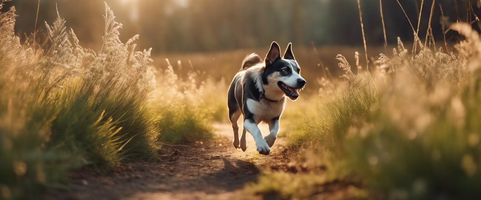 Happy dog in nature