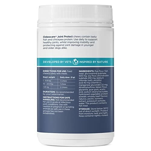 Osteocare Joint Protect chews container with product details.