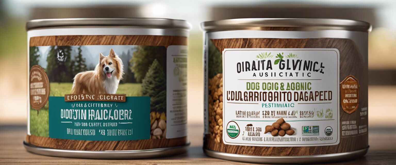 USDA-certified organic dog food label